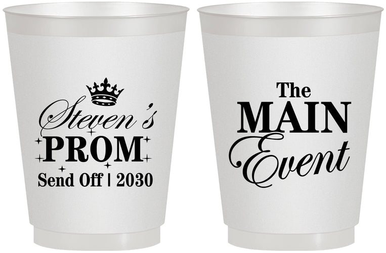 Personalized Prom 16 oz Frosted Cups - Send Off | 50008