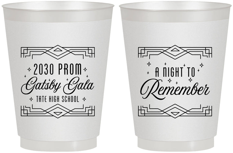 Personalized Prom 16 oz Frosted Cups - Gatsby Gala | 50012