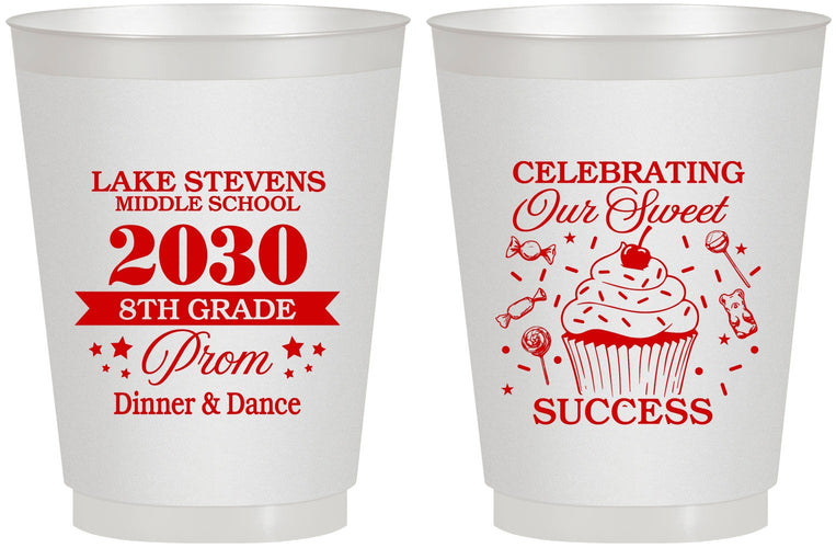 Personalized Prom 16 oz Frosted Cups - 8th Grade Dance | 50013