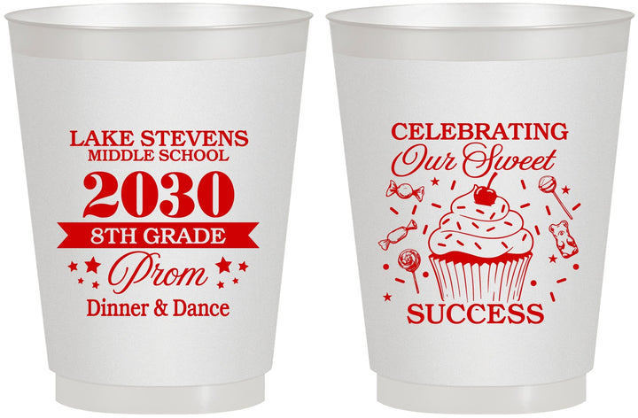 Personalized Prom 16 oz Frosted Cups - 8th Grade Dance | 50013