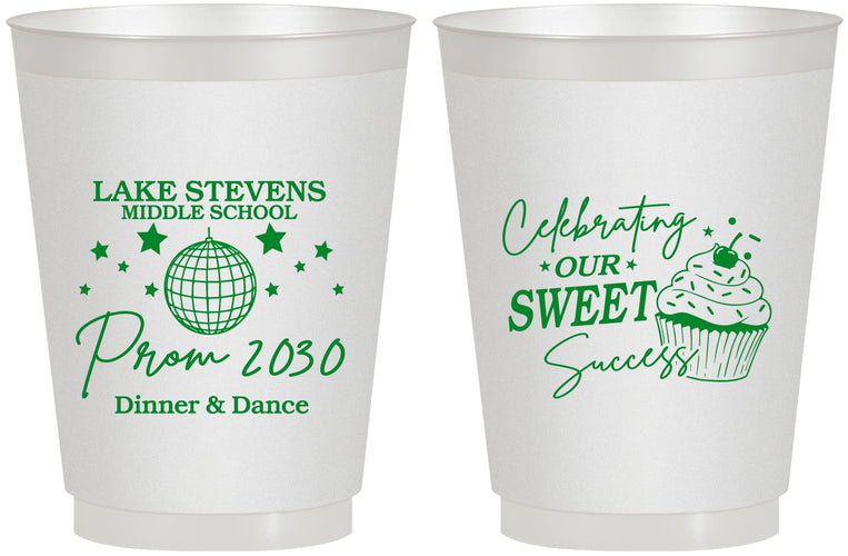 Personalized Prom 16 oz Frosted Cups - Middle School Dance | 50014