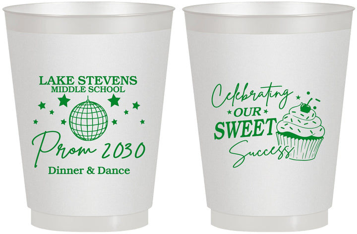 Personalized Prom 16 oz Frosted Cups - Middle School Dance | 50014