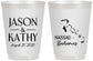 Personalized Wedding 16 oz Frosted Cups - Bahamas | 506