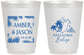 Personalized Wedding 16 oz Frosted Cups - Belize | 511