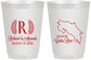 Personalized Wedding 16 oz Frosted Cups - Costa Rica | 518