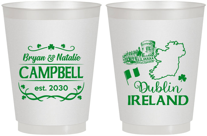 Personalized Wedding 16 oz Frosted Cups - Ireland | 529