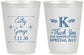 Personalized Wedding 16 oz Frosted Cups - Monogram | 556