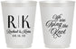 Personalized Wedding 16 oz Frosted Cups - Monogram Tying Knot | 559