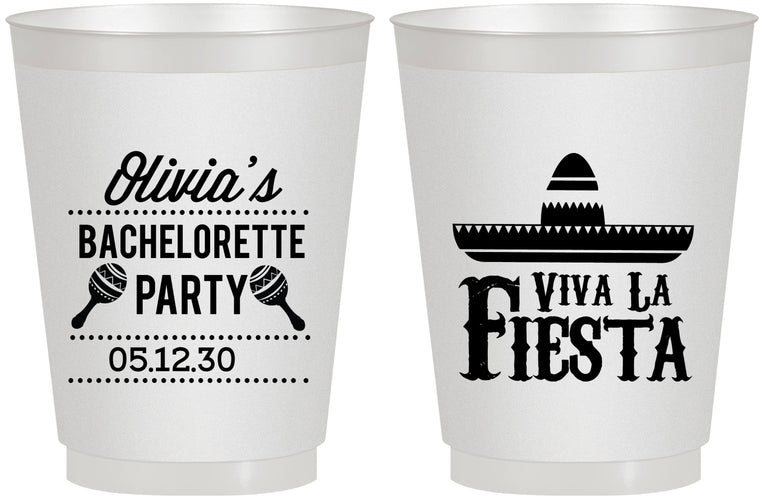 Personalized Bachelorette 16 oz Frosted Cups - Viva La Fiesta | 60001