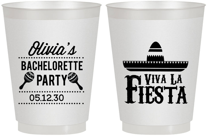Personalized Bachelorette 16 oz Frosted Cups - Viva La Fiesta | 60001