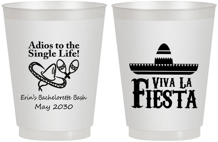 Personalized Bachelorette 16 oz Frosted Cups - Viva La Fiesta | 60005