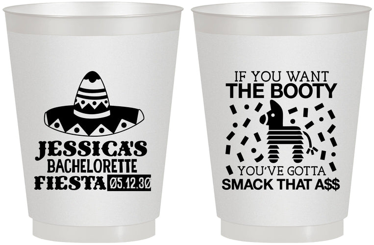 Personalized Bachelorette 16 oz Frosted Cups - Mexico Fiesta | 60006