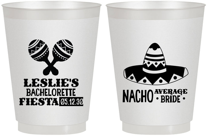 Personalized Bachelorette 16 oz Frosted Cups - Nacho Average Bride | 60007