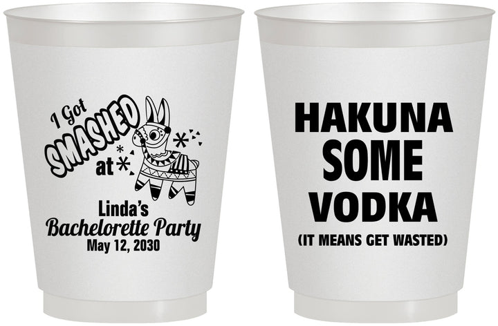 Personalized Bachelorette 16 oz Frosted Cups - Mexico Fiesta | 60008