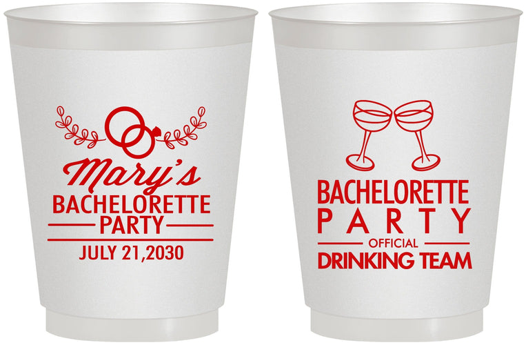 Personalized Bachelorette 16 oz Frosted Cups - Official Drink Team | 60017