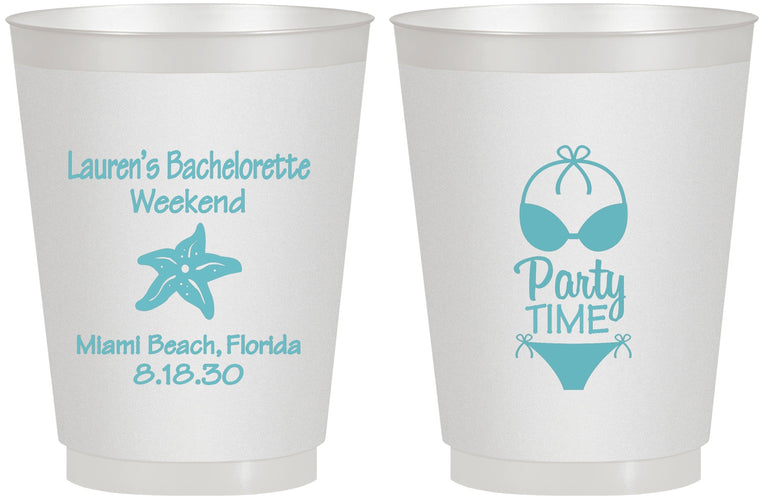 Personalized Bachelorette 16 oz Frosted Cups - Bikini | 60027