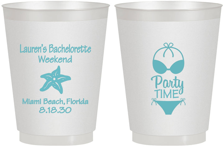 Personalized Bachelorette 16 oz Frosted Cups - Bikini | 60027