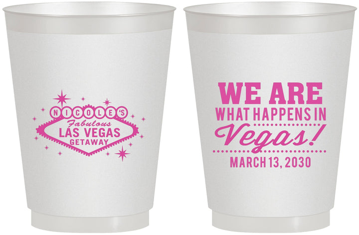 Personalized Bachelorette 16 oz Frosted Cups - Las Vegas | 60029