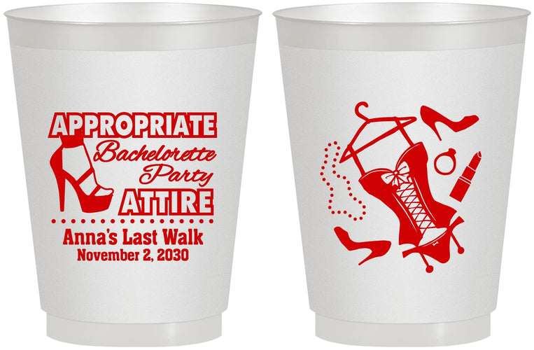 Personalized Bachelorette 16 oz Frosted Cups - Last Walk | 60032