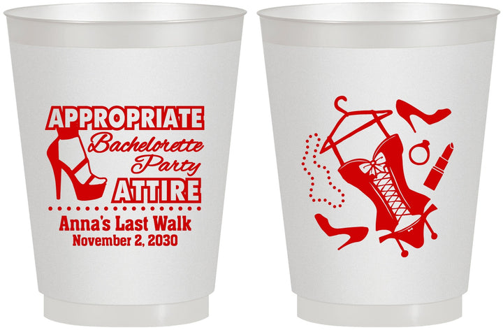 Personalized Bachelorette 16 oz Frosted Cups - Last Walk | 60032