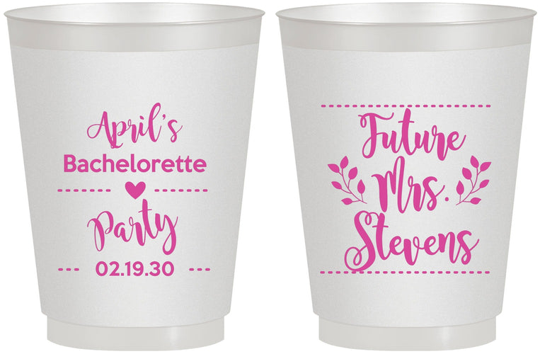 Personalized Bachelorette 16 oz Frosted Cups - Future Mrs | 60037