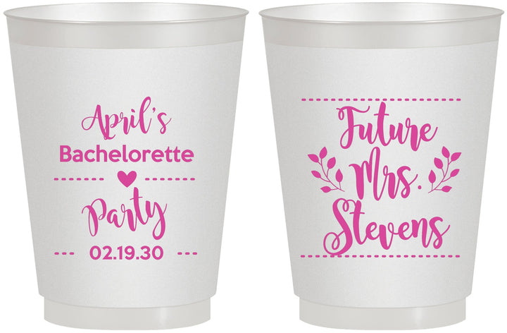 Personalized Bachelorette 16 oz Frosted Cups - Future Mrs | 60037