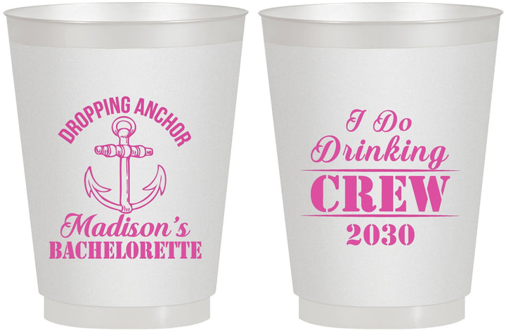 Personalized Bachelorette 16 oz Frosted Cups - I Do Drinking Team | 60038