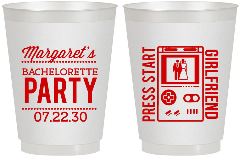 Personalized Bachelorette 16 oz Frosted Cups - Video Games | 60039