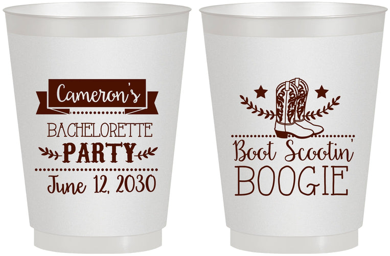 Personalized Bachelorette 16 oz Frosted Cups - Cowgirl | 60040