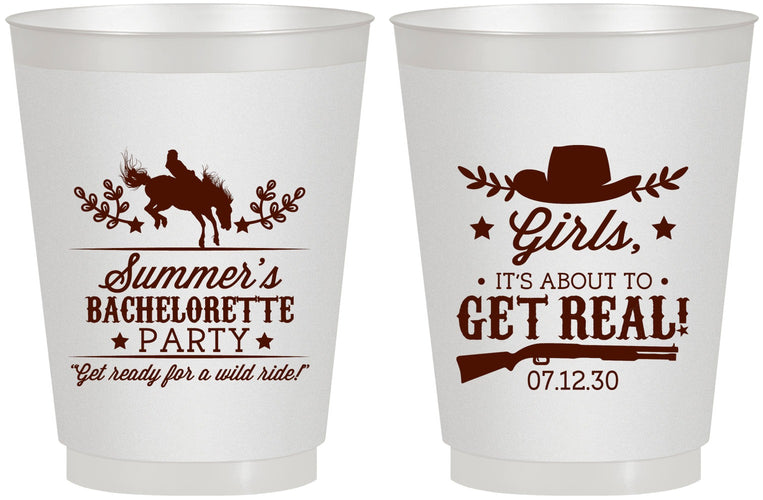 Personalized Bachelorette 16 oz Frosted Cups - Its About To Get Real | 60043