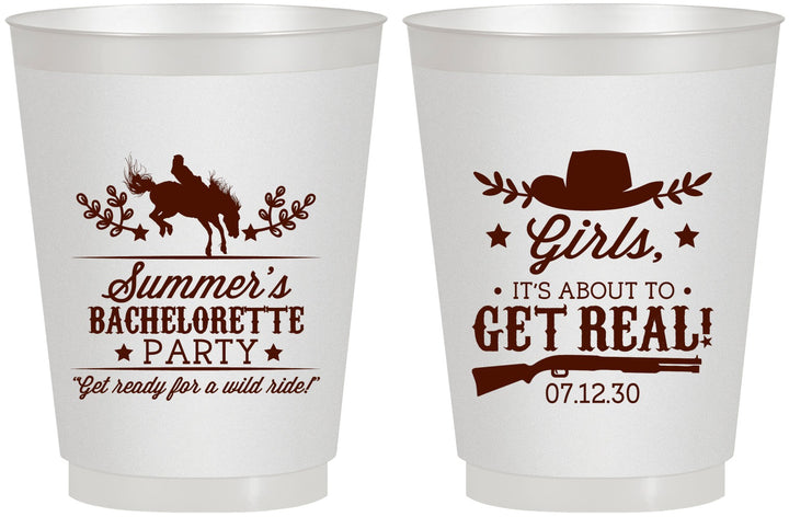 Personalized Bachelorette 16 oz Frosted Cups - Its About To Get Real | 60043