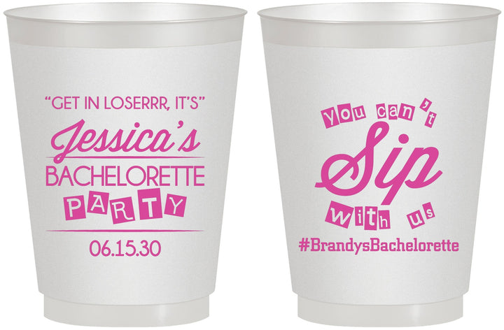 Personalized Bachelorette 16 oz Frosted Cups - Cant Sip With Us | 60050