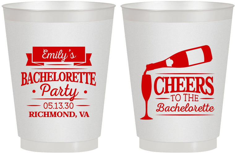 Personalized Bachelorette 16 oz Frosted Cups - Cheers | 60052