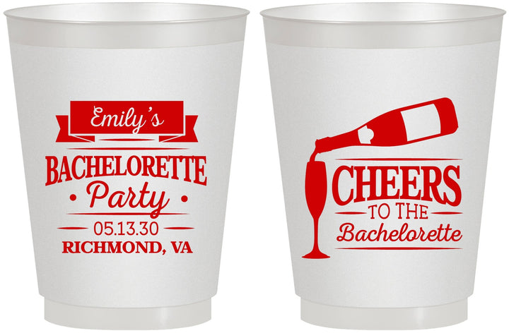 Personalized Bachelorette 16 oz Frosted Cups - Cheers | 60052