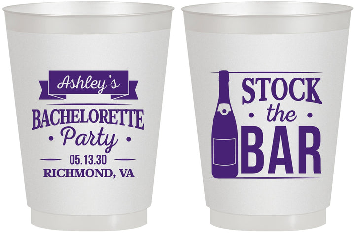 Personalized Bachelorette 16 oz Frosted Cups - Stock The Bar | 60053