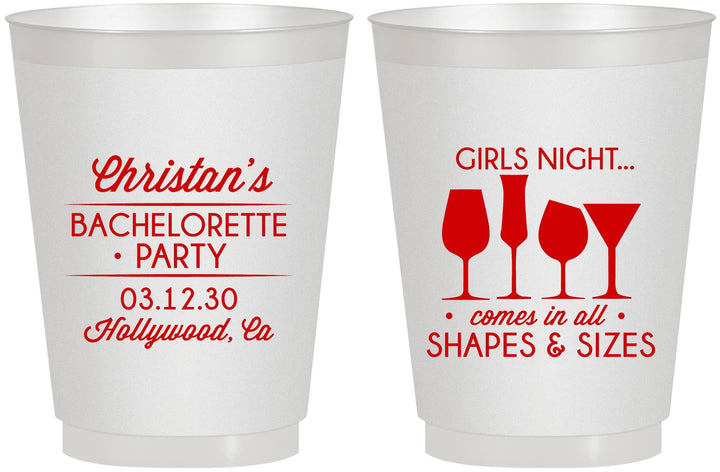 Personalized Bachelorette 16 oz Frosted Cups - Girls Night | 60054