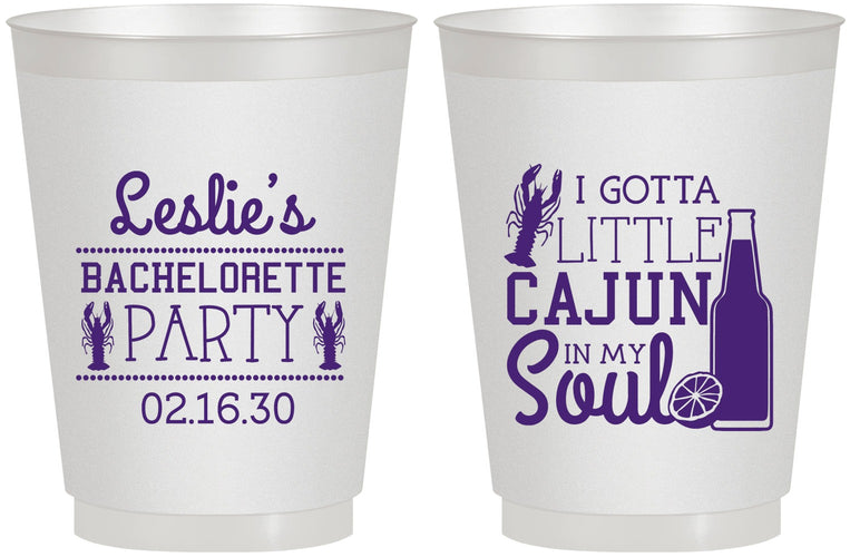 Personalized Bachelorette 16 oz Frosted Cups - Little Cajun In My Soul | 60058