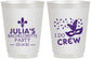 Personalized Bachelorette 16 oz Frosted Cups - Mardi Gras I Do Crew | 60063