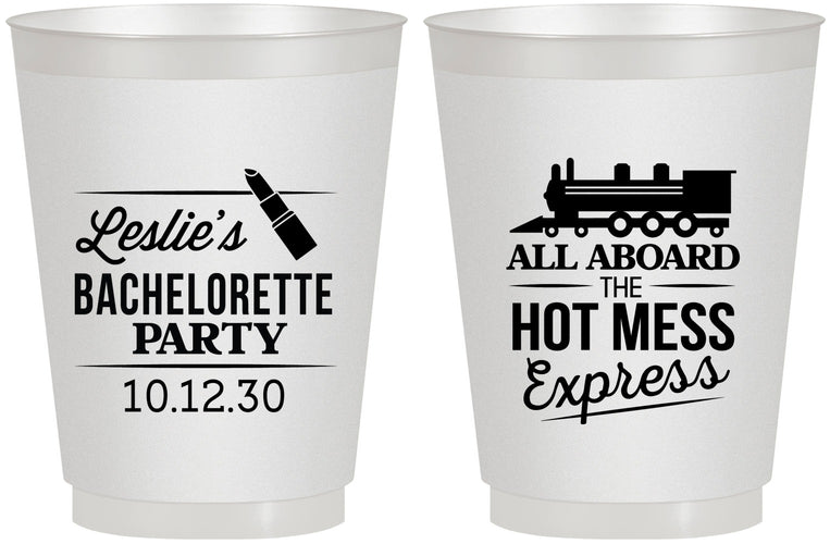 Personalized Bachelorette 16 oz Frosted Cups - Hot Mess Express | 60075