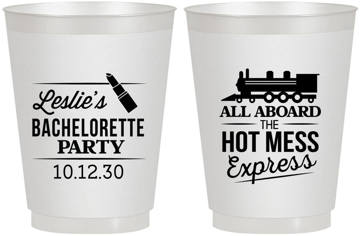 Personalized Bachelorette 16 oz Frosted Cups - Hot Mess Express | 60075