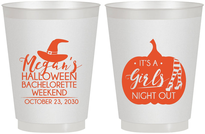 Personalized Bachelorette 16 oz Frosted Cups - Halloween Girls Night Out | 60077