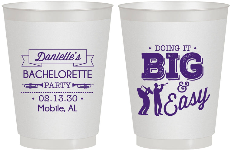 Personalized Bachelorette 16 oz Frosted Cups - New Orleans | 60084