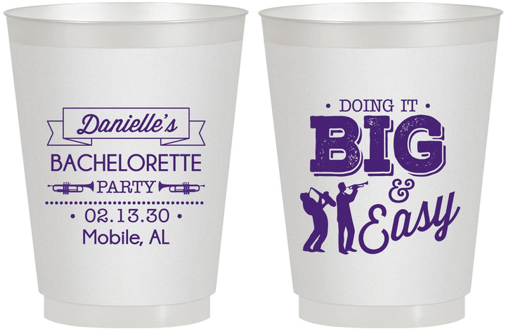 Personalized Bachelorette 16 oz Frosted Cups - New Orleans | 60084