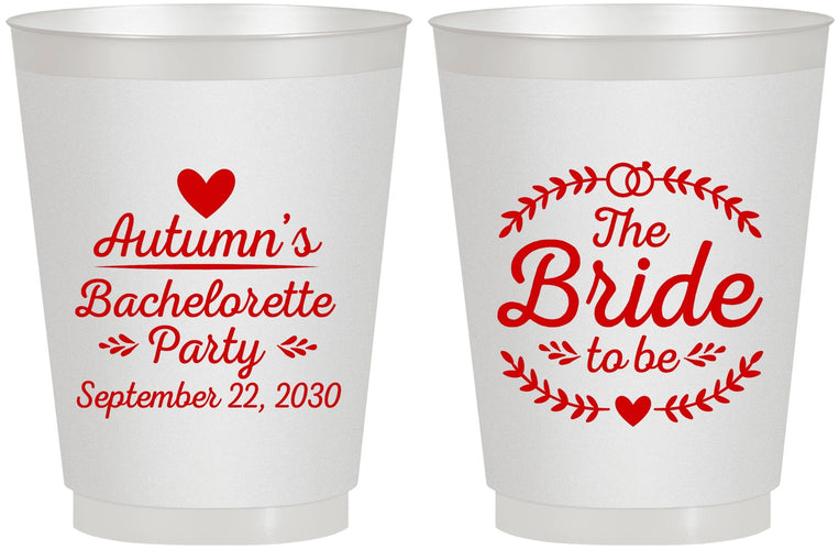 Personalized Bachelorette 16 oz Frosted Cups - Bride To Be | 60088