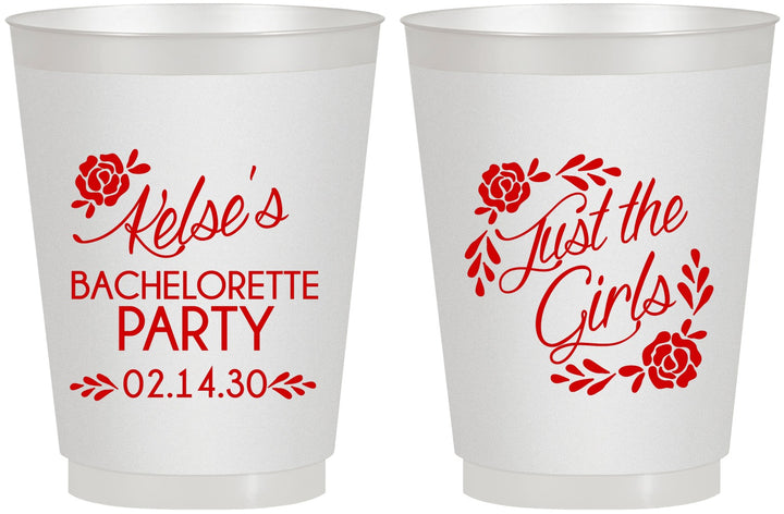 Personalized Bachelorette 16 oz Frosted Cups - Just The Girls | 60089