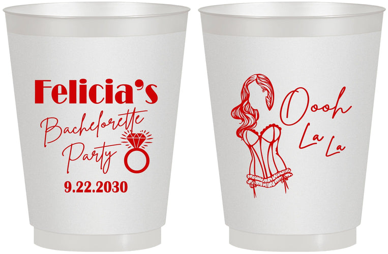 Personalized Bachelorette 16 oz Frosted Cups - Paris | 60090