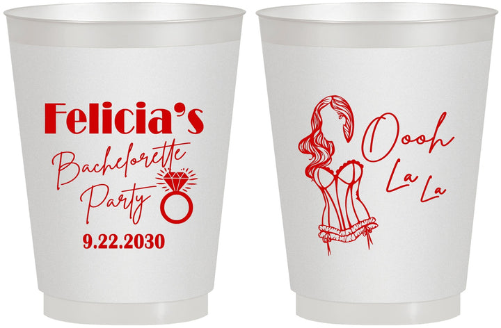 Personalized Bachelorette 16 oz Frosted Cups - Paris | 60090
