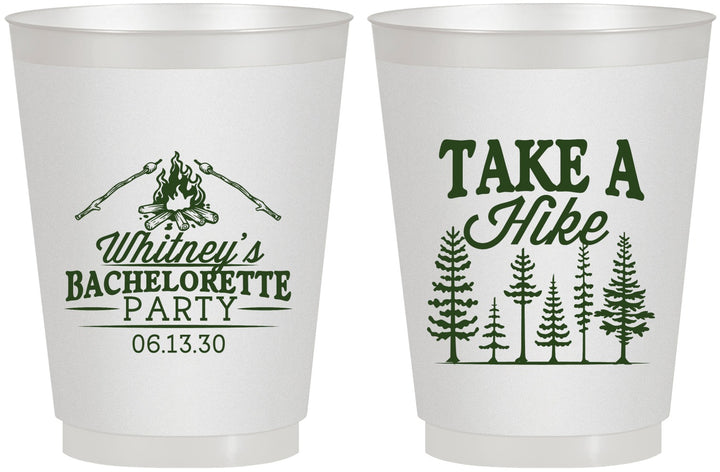 Personalized Bachelorette 16 oz Frosted Cups - Camping | 60098