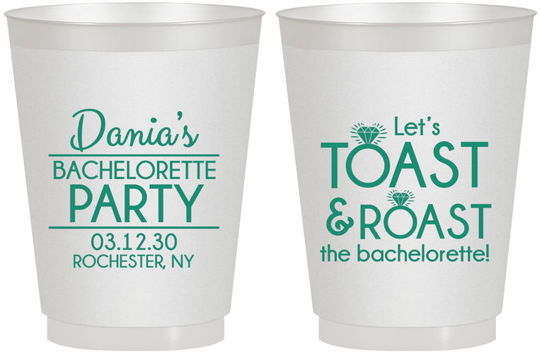 Personalized Bachelorette 16 oz Frosted Cups - Toast And Roast | 60153