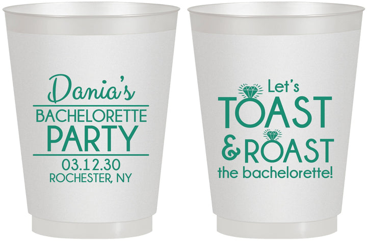 Personalized Bachelorette 16 oz Frosted Cups - Toast And Roast | 60153